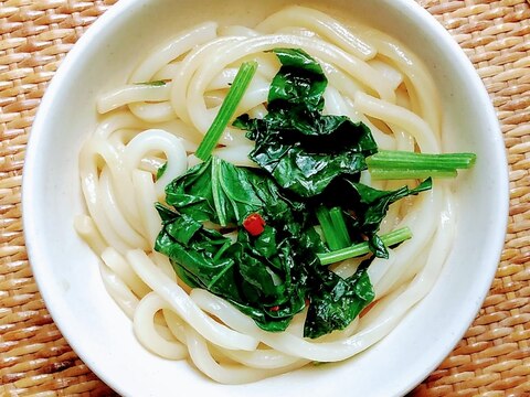 すぐ出来る！ほうれん草のレンジうどん